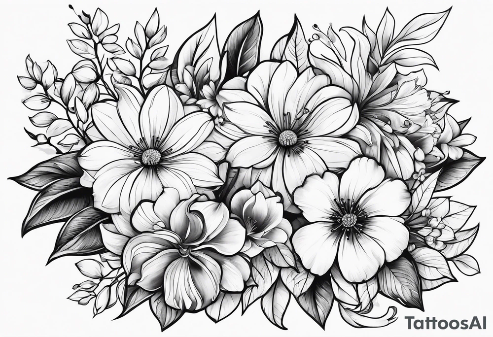 flowers tattoo idea