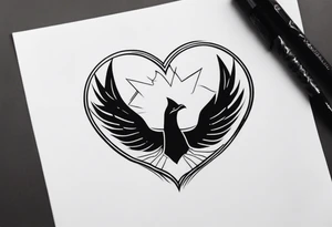 a minimalist small dark tattoo to signify love, hate, fear and anger in men tattoo idea