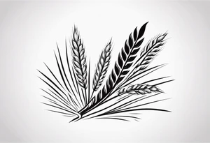 need a shape of a wheat spike and inside it write 
(ستملأ الوادي سنابل…) tattoo idea