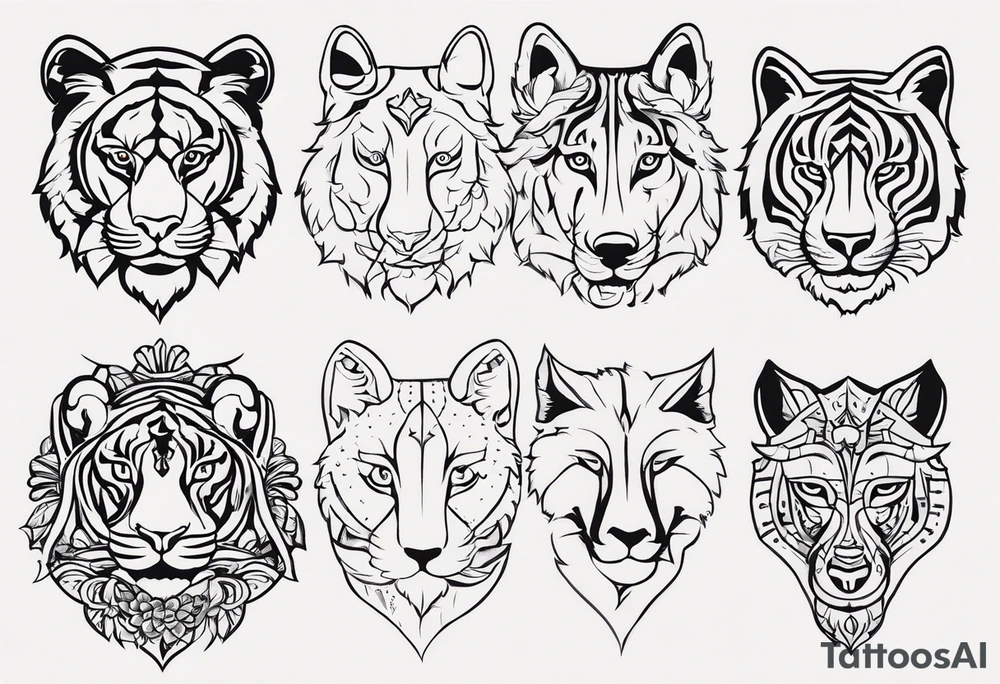 Символ знак зодиака лев. tattoo idea