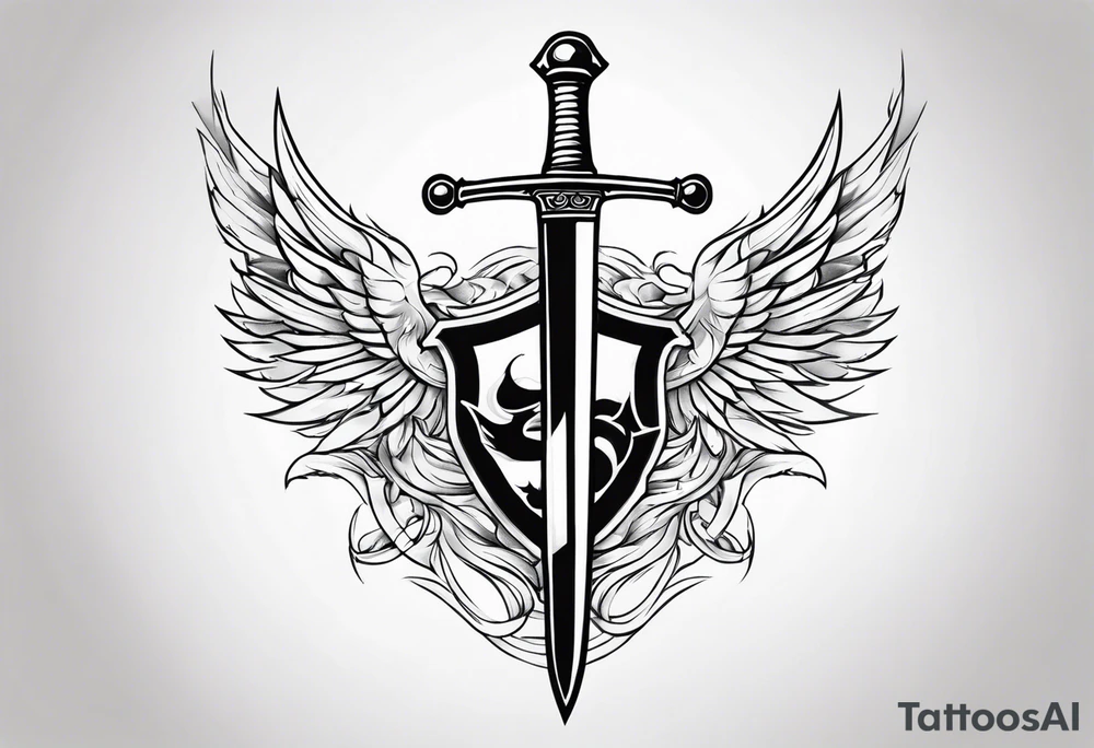 warrior sword chest tattoo tattoo idea