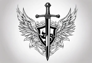 warrior sword chest tattoo tattoo idea