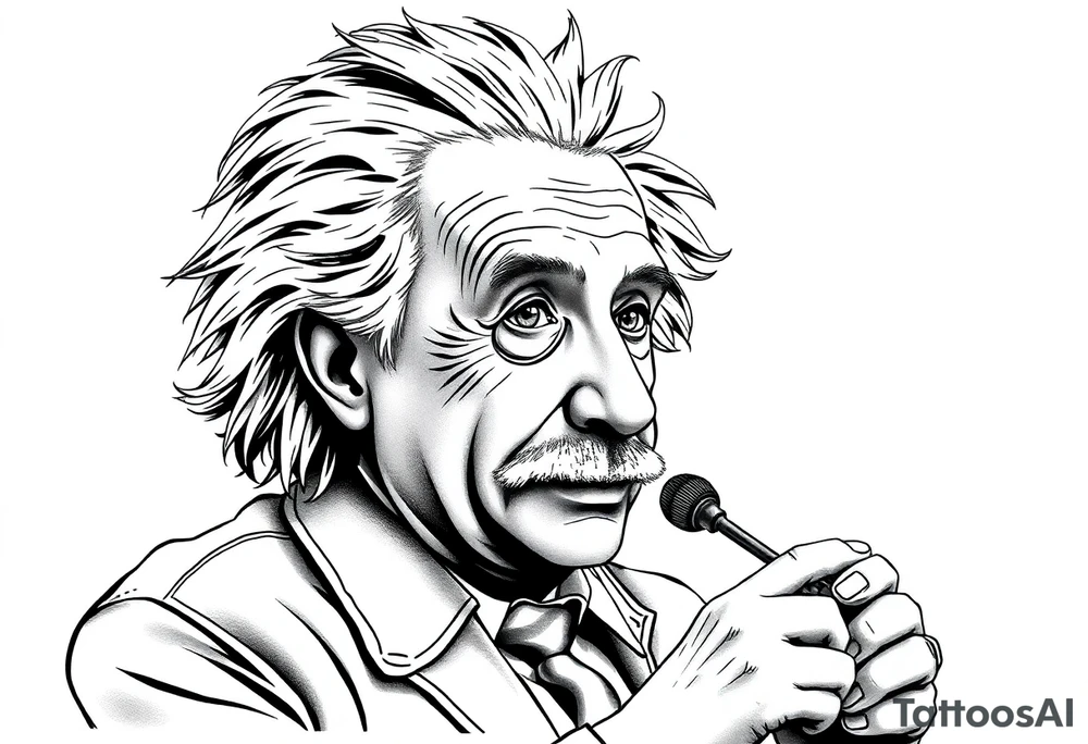 Einstein at a bank tattoo idea