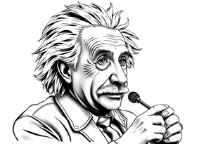 Einstein at a bank tattoo idea