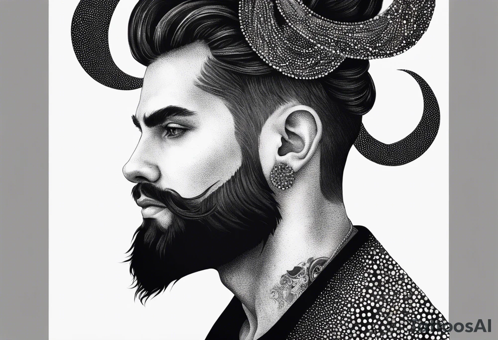 capricorn with beard tattoo idea