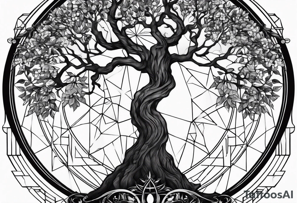 tree of life Sagittarius tattoo idea