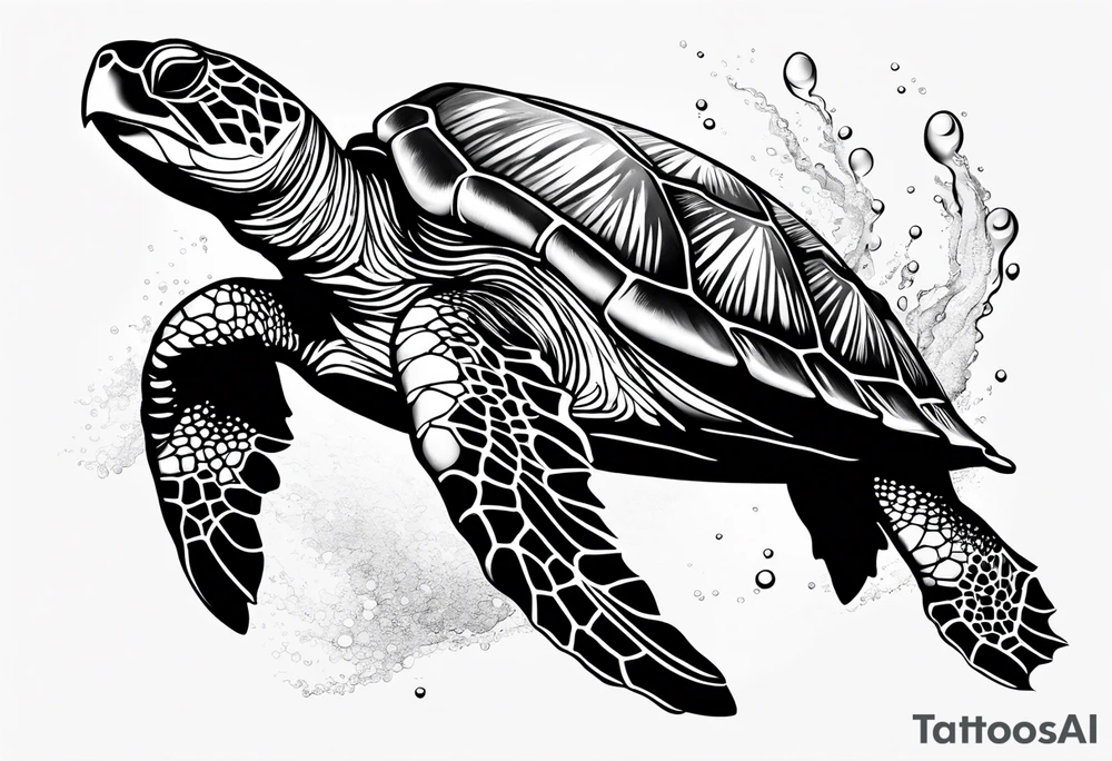Leg tattoo
Sea turtle
Underwater tattoo idea