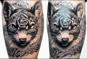 arm sleeve, excruciating pain, evil mice on elbow tattoo idea