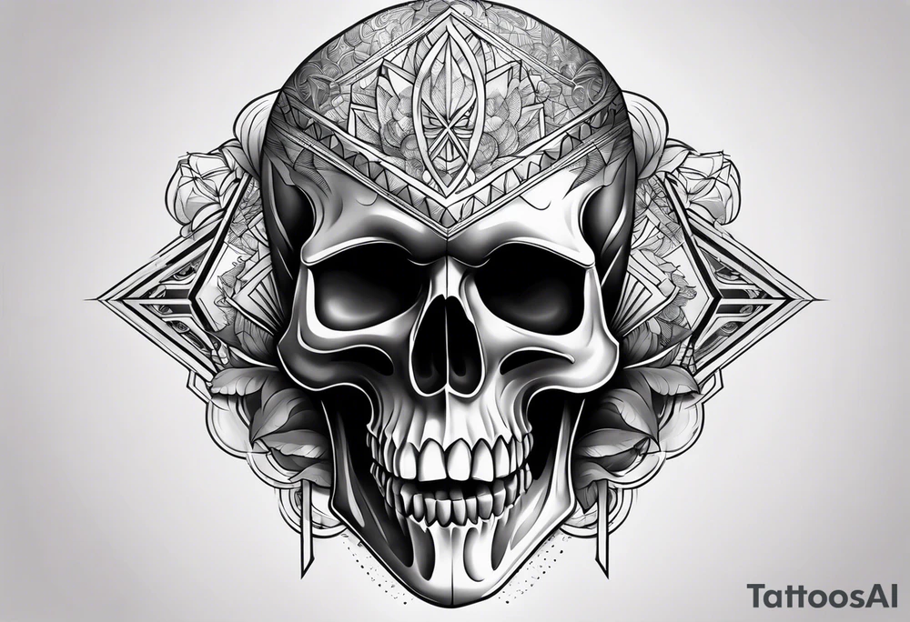 Smoke skull tattoo idea