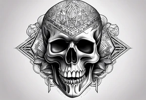 Smoke skull tattoo idea