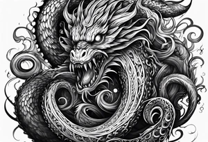 a tentacle shadow monster tattoo idea