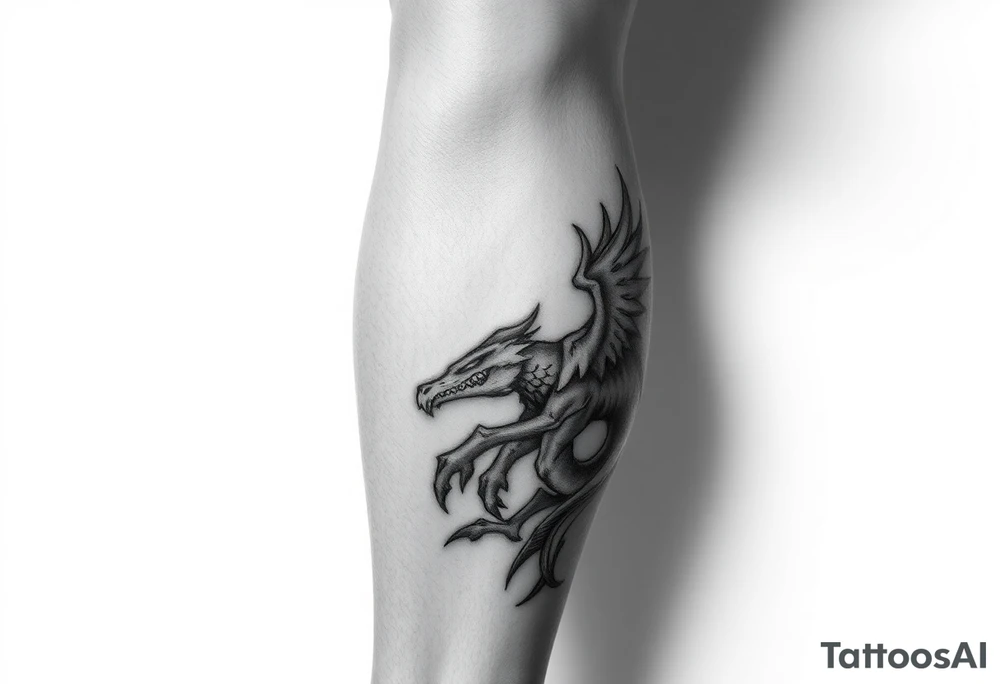 I want a tattoo on my calf that goes around the whole leg tattoo idea