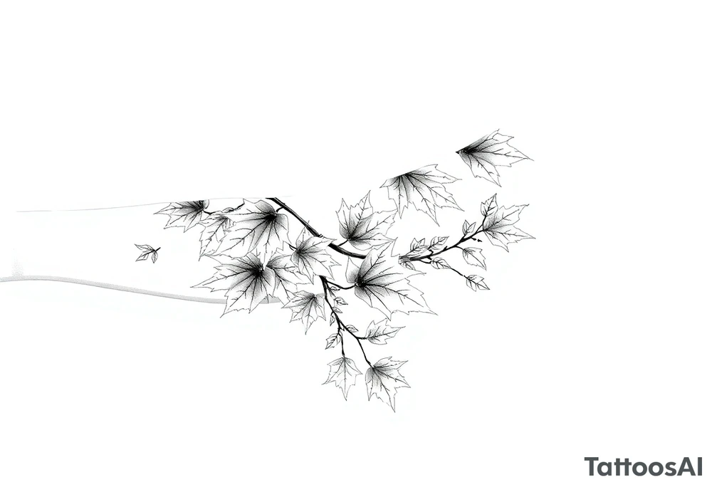 Maple leaves, juniper leaves, Blake, Kenya, Jacob tattoo idea