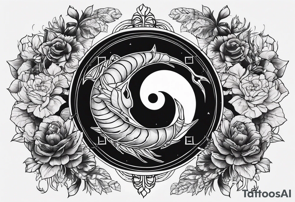 Yin yang Scorpio leo scorpio tattoo idea