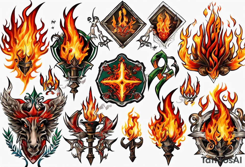 werder bremen flammen auflösen tattoo idea