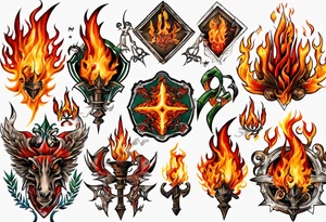 werder bremen flammen auflösen tattoo idea