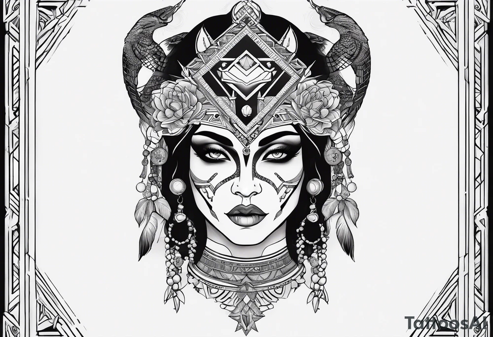 kali ma, alien goddess, valkrye, aries, pirate, divine feminine, zenza resonance, pachamama, lotus azul, blank panther, eagle, skull, 5D, nueva gaya, dna 12 tattoo idea