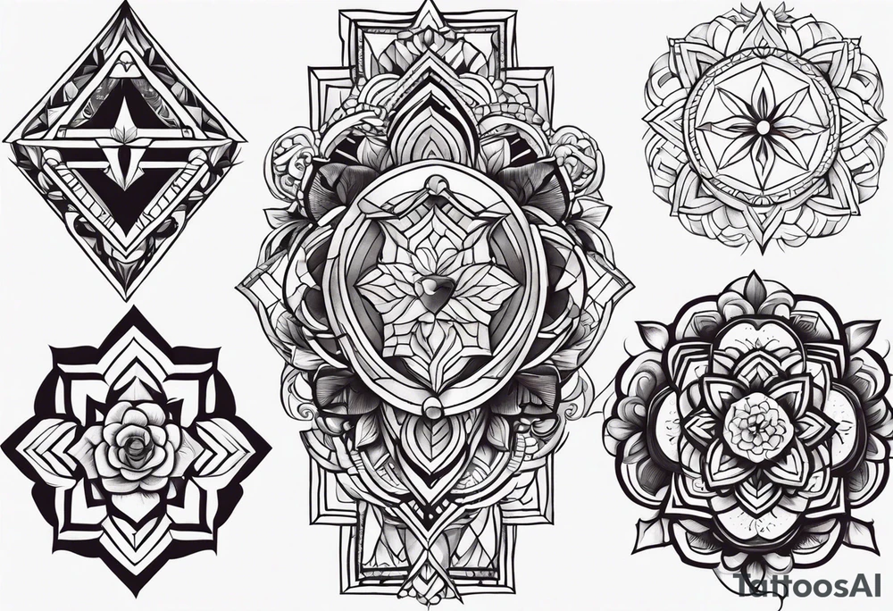A thigh tattoo, symbol of strength, battle and motherhood. tattoo idea