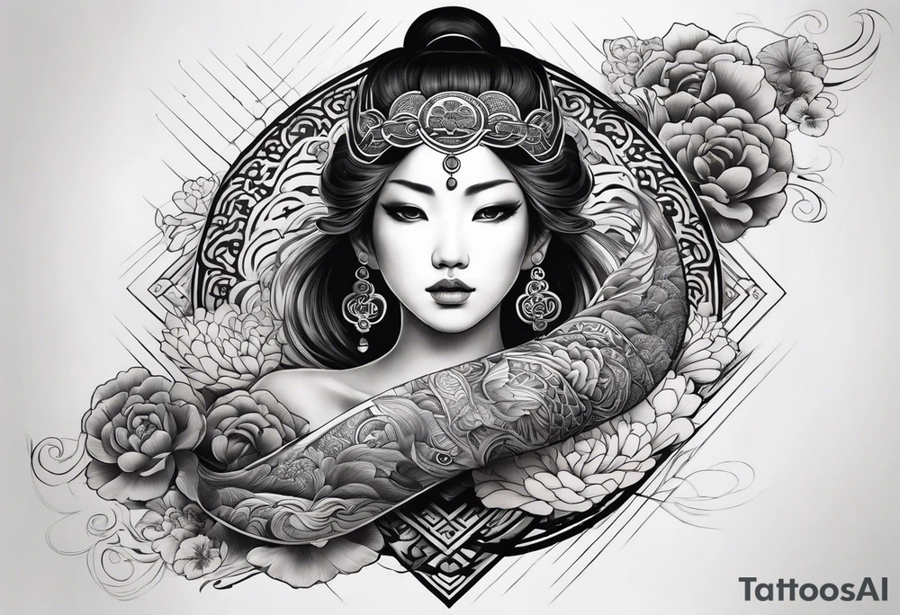 Reincarnation long forearm tattoo tattoo idea
