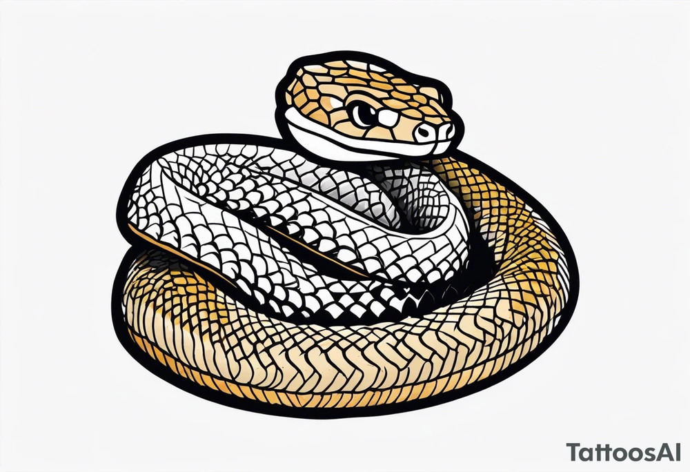 Diamond back rattle snake with rattle tattoo idea