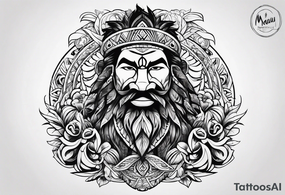 mini maui from moana tattoo idea