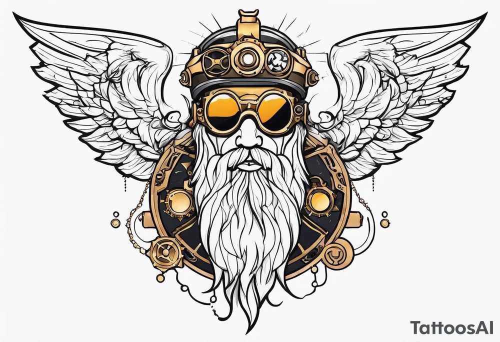 Steampunk zeus tattoo idea