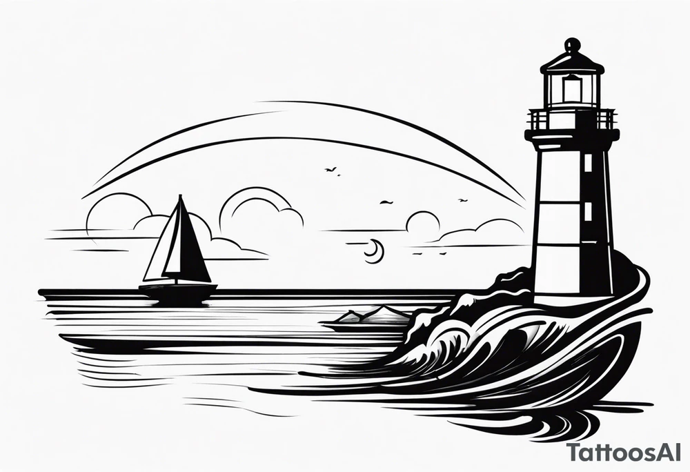 Lighthouse that says "DAD" tattoo idea