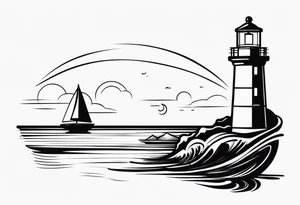 Lighthouse that says "DAD" tattoo idea