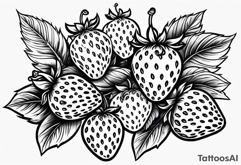 Strawberry tattoo idea