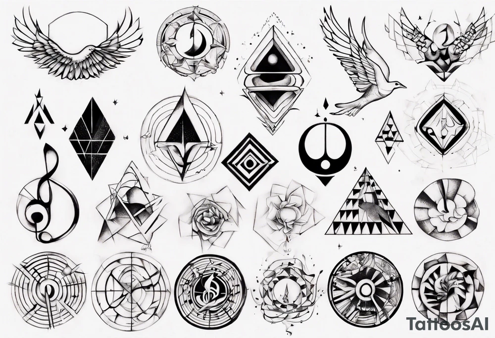 Finding peace in music tattoo idea