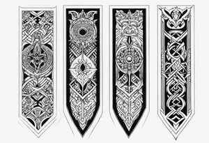 Cletic shin armor tattoo idea
