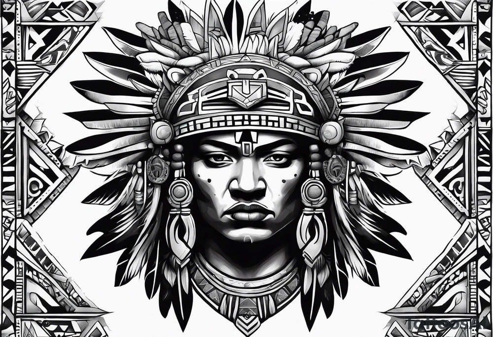 Aztec,gangster, pride tattoo idea