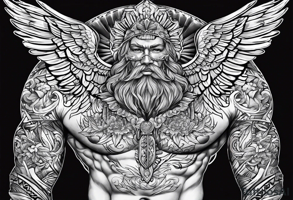 The name Darlene on chest tattoo idea