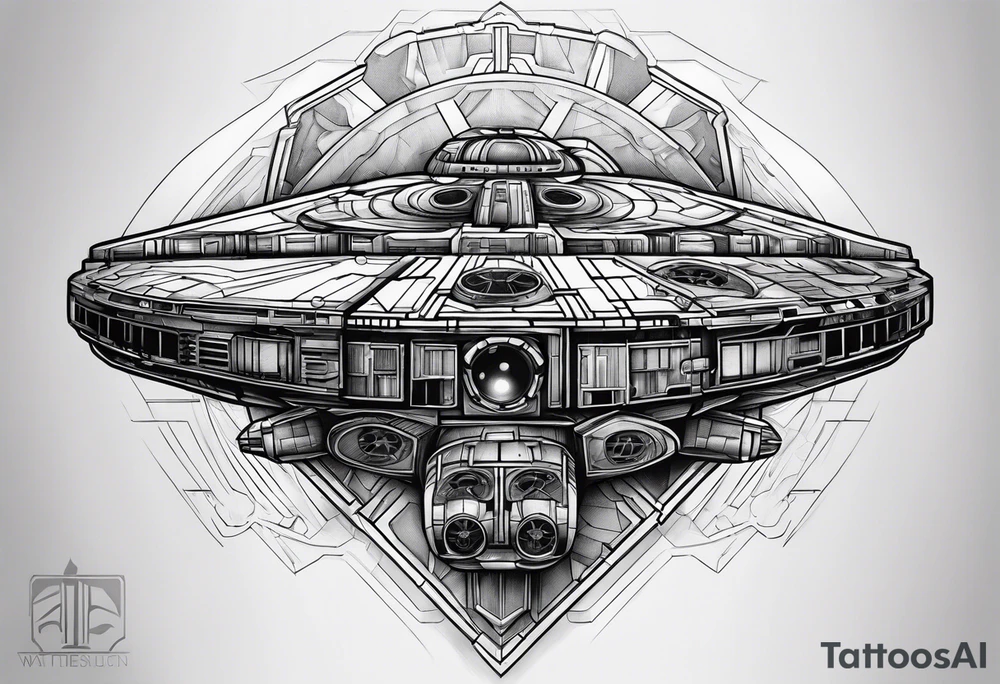 Millennium falcon tattoo idea