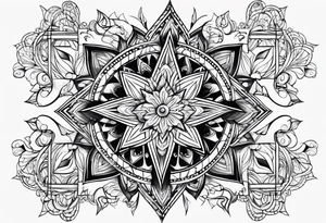 spiritual star female tattoo idea