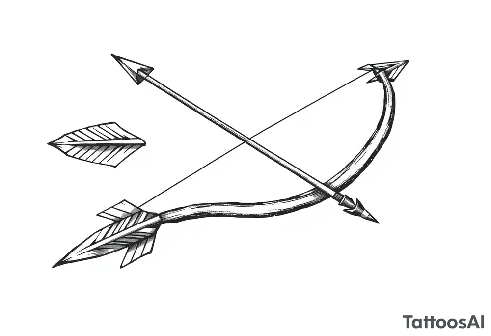 Bow arrow tattoo idea