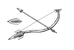 Bow arrow tattoo idea
