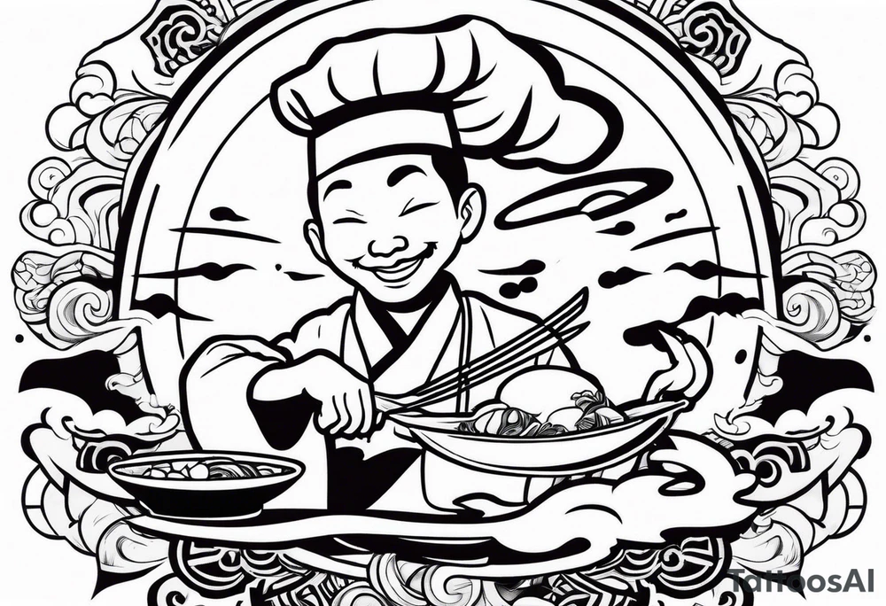 japanese chef tattoo idea