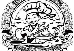 japanese chef tattoo idea