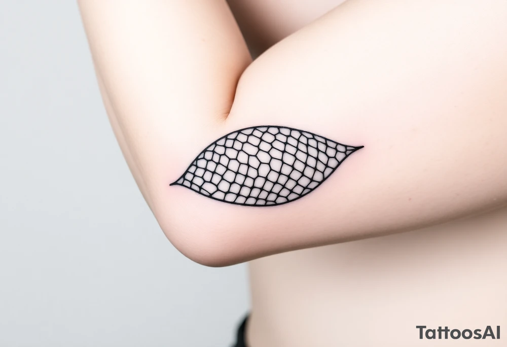 Thick sexy negative fishnets latex tattoo idea