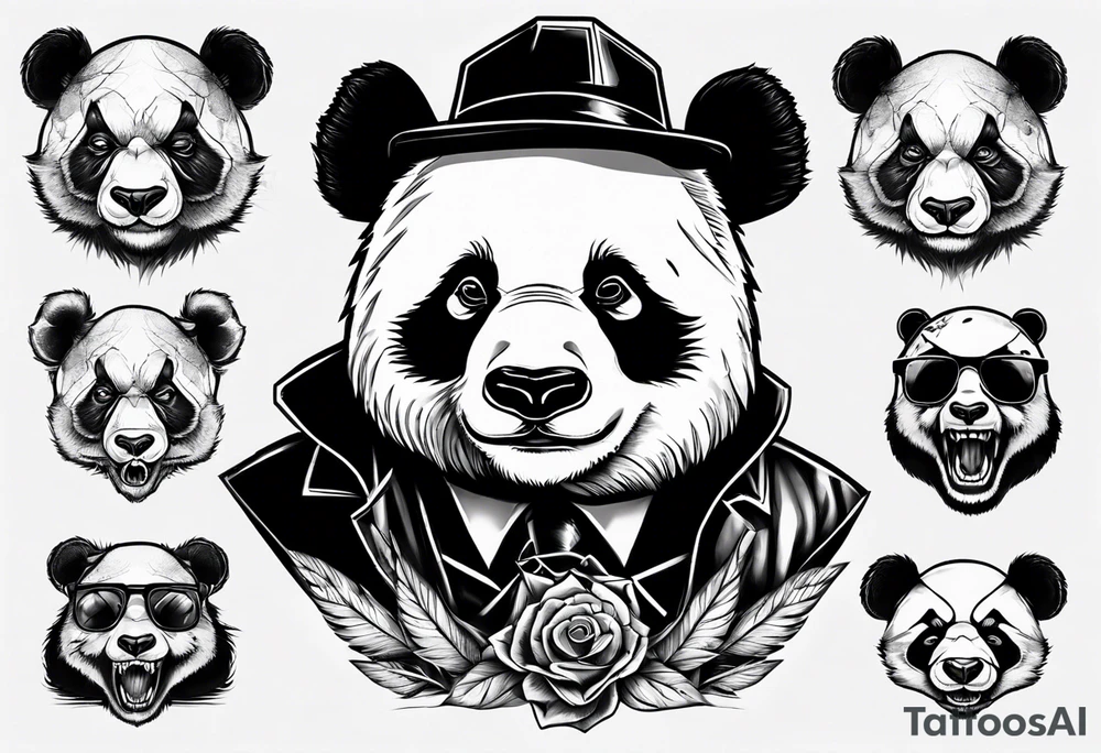 gangster panda tattoo idea