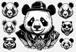 gangster panda tattoo idea