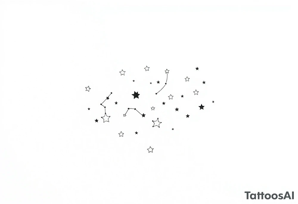 Constellations and star signs tattoo idea