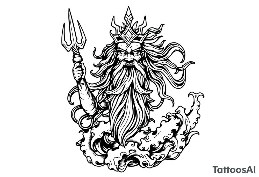 god of sea tattoo idea