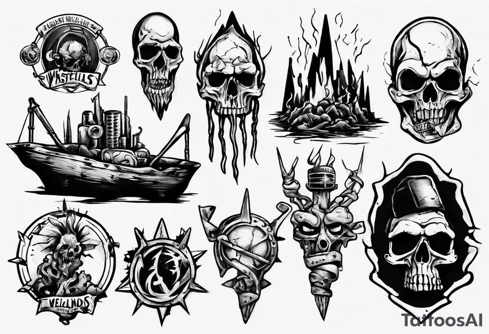 Hellish wastelands tattoo idea