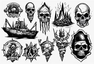 Hellish wastelands tattoo idea