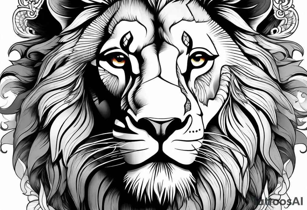 a majestic lion tattoo idea