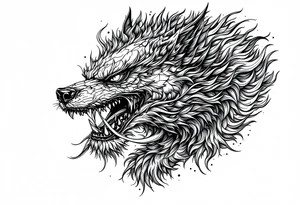 female Foo dog tattoo idea