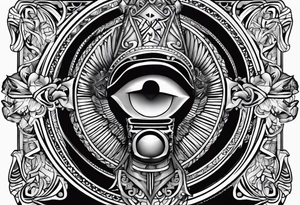 An Egyptian cross that looks like twisted metal tattoo idea