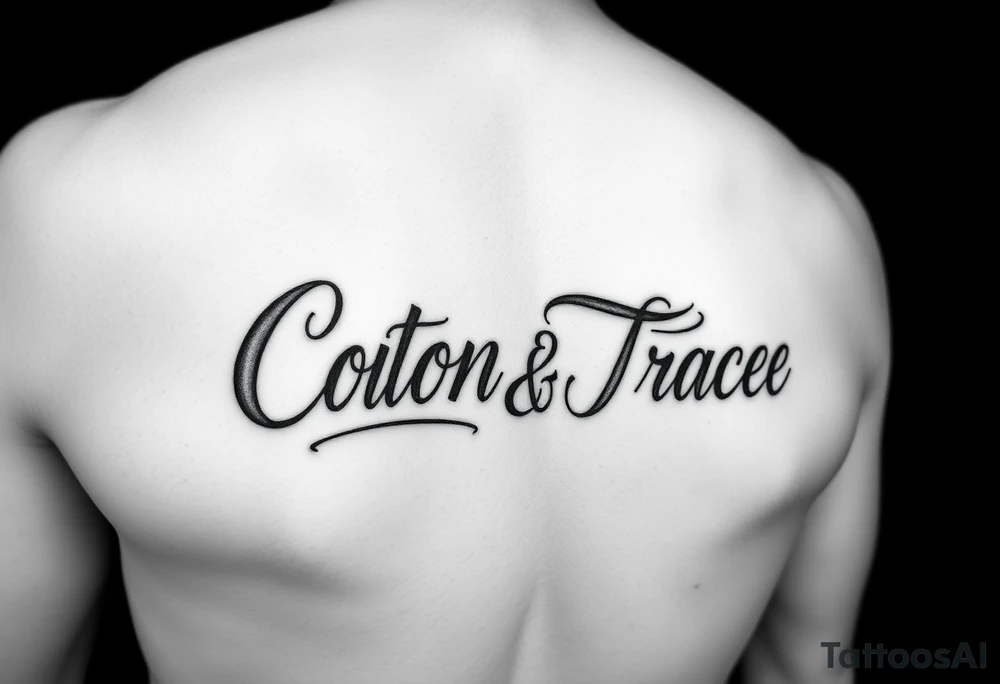 The names colton and tracee combined in one tattoo tattoo idea